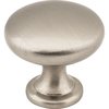 Elements By Hardware Resources 1-3/16" Diameter Satin Nickel Madison Cabinet Mushroom Knob 3910-SN